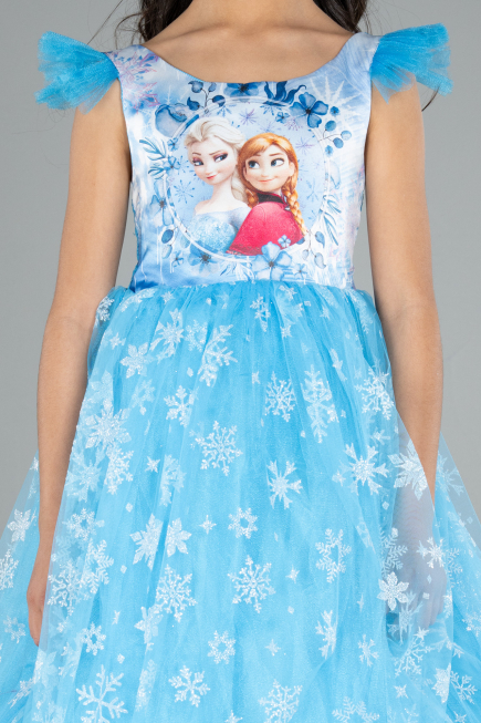 Blue Long Girl Dress ABU4237