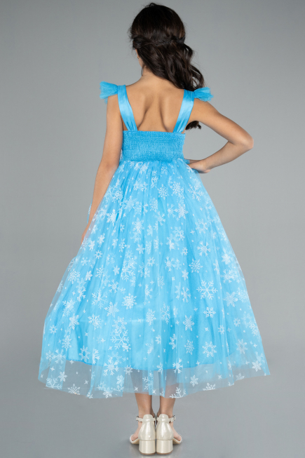Blue Long Girl Dress ABU4237