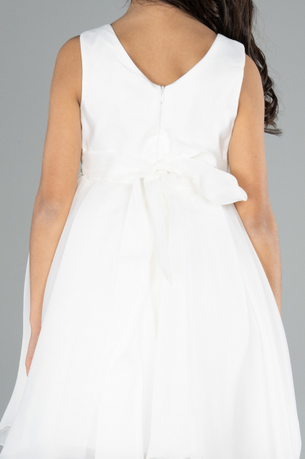 Short White Girl Dress ABK2158