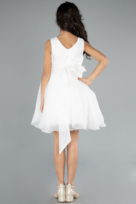 Short White Girl Dress ABK2158