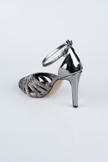 Platinum Plaster Fabric Evening Shoe AB1132