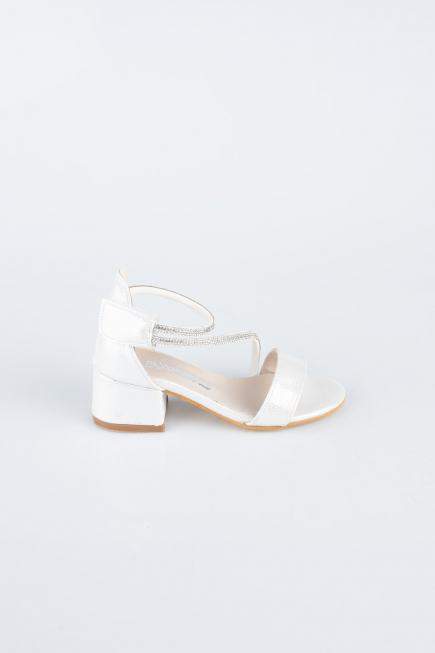 White Crystal Kid Shoe SE796