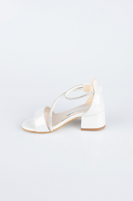 White Crystal Kid Shoe SE796