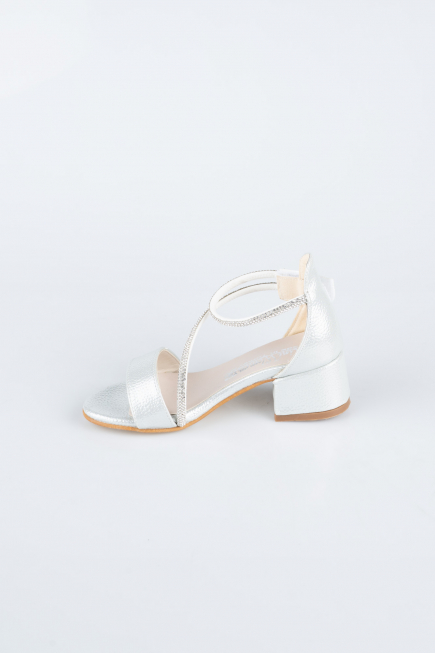 Silver Crystal Kid Shoe SE796