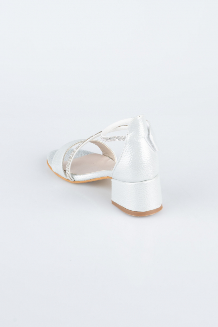 Silver Crystal Kid Shoe SE796