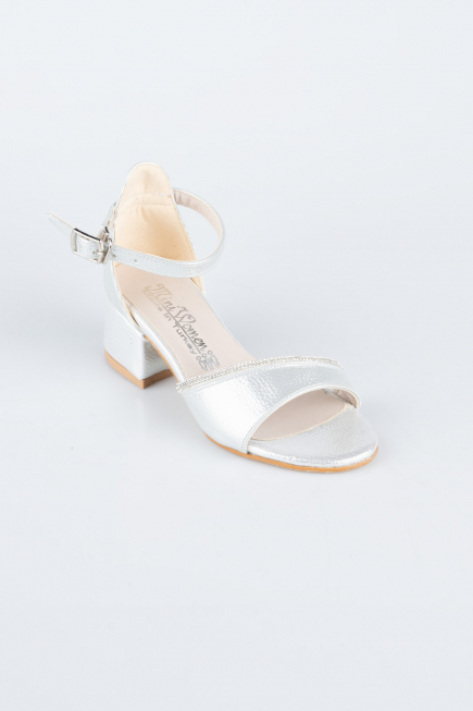 Silver Crystal Kid Shoe SE786