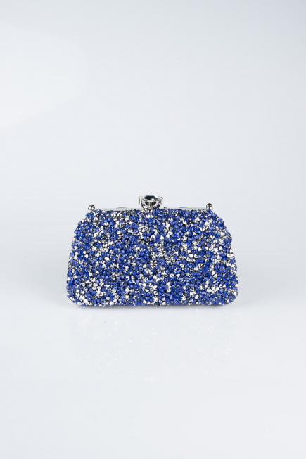 Sax Blue Suede Night Bag SH849