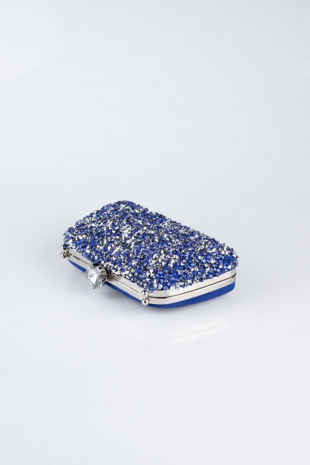 Sax Blue Suede Night Bag SH849