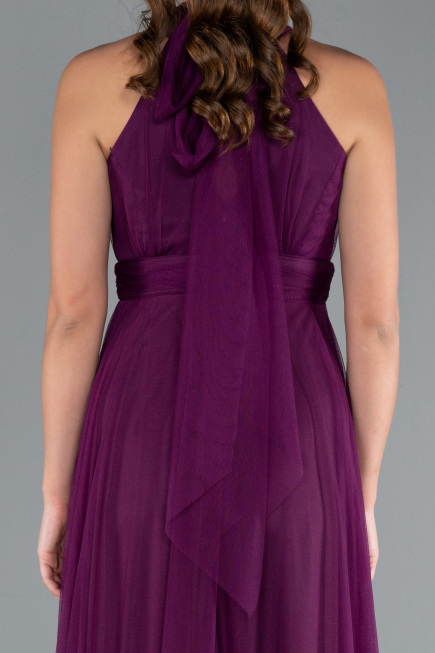 Long Plum Prom Gown ABU3252
