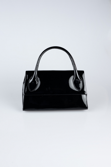 Black Patent Leather Night Bag KC163