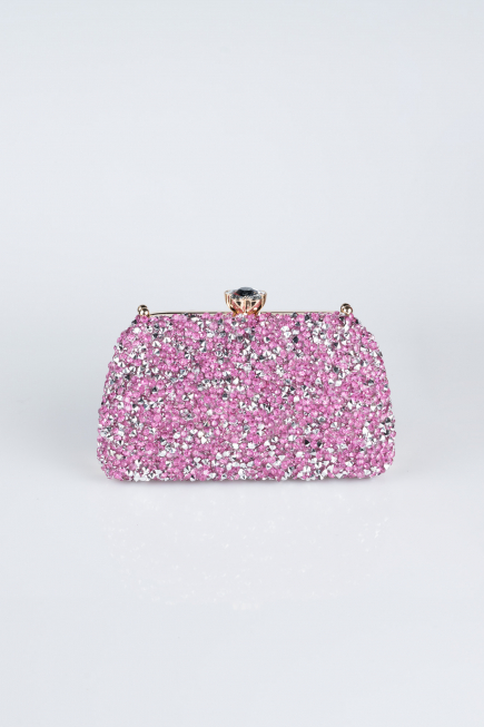 Powder Color Plaster Fabric Night Bag SH849