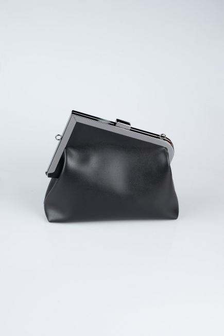 Black Leather Evening Bag KC475