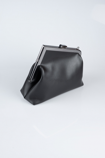 Black Leather Evening Bag KC475