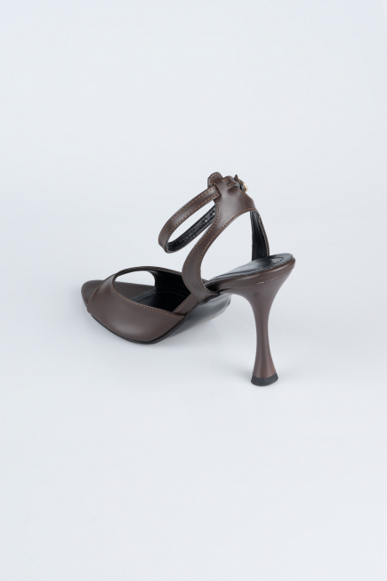 Brown Leather Evening Shoe AB1134