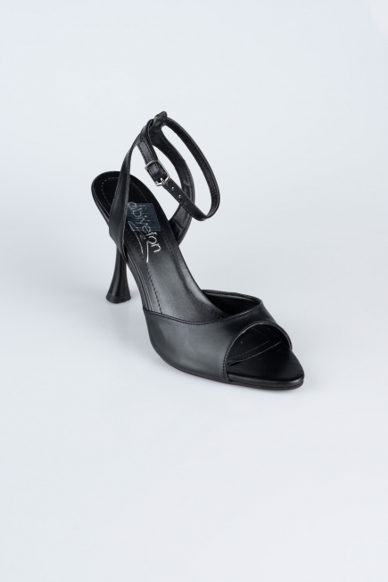 Black Leather Evening Shoe AB1134
