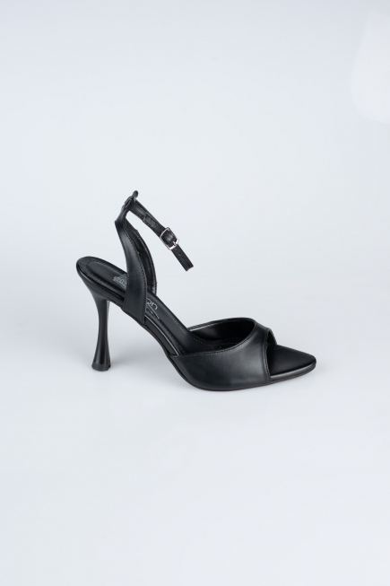Black Leather Evening Shoe AB1134