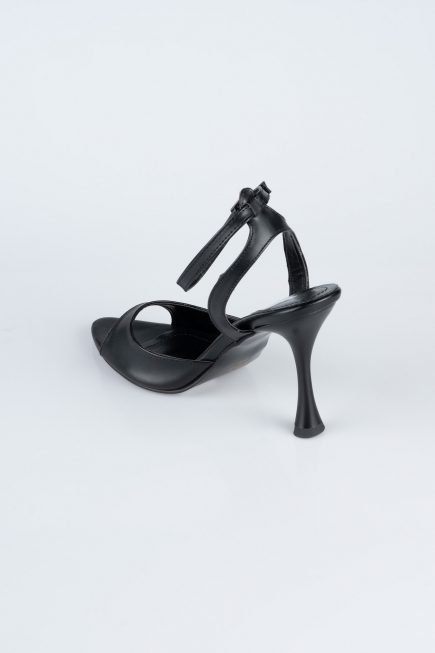 Black Leather Evening Shoe AB1134