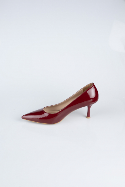 Burgundy Patent Leather Stiletto AB1135