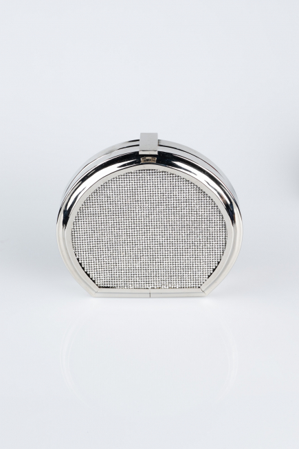 Silver Plaster Fabric Evening Bag KC821