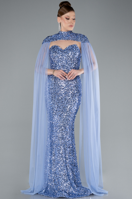 Long Indigo Scaly Evening Dress ABU4910