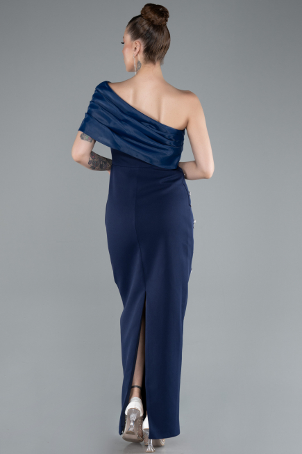 Midi Navy Blue Cocktail Dress ABK2337