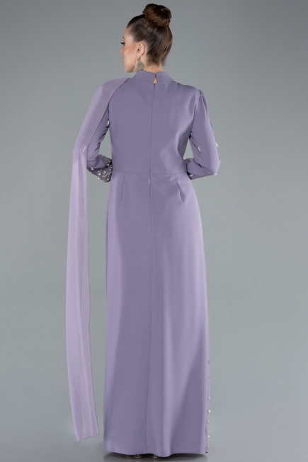 Long Lavender Hijab Dress ABU4931