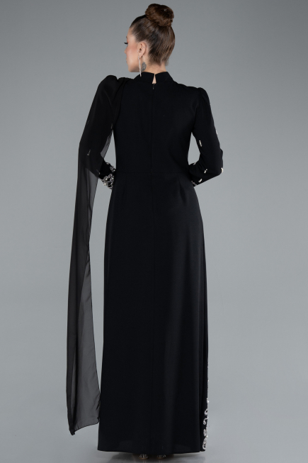 Long Black Hijab Dress ABU4931