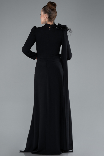 Long Black Hijab Dress ABU4934
