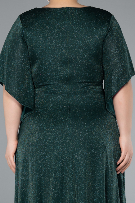Long Emerald Green Formal Plus Size Dress ABU4914
