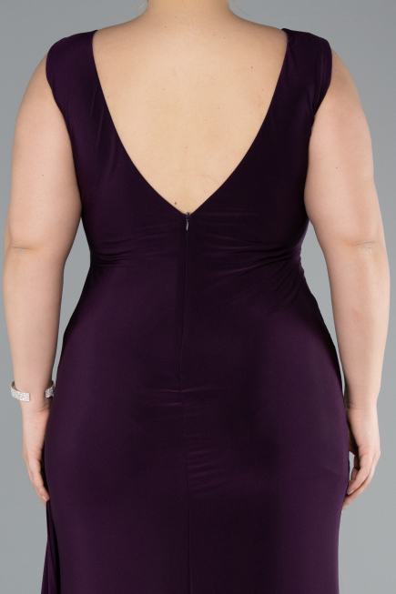 Dark Purple Long Formal Plus Size Dress ABU3737