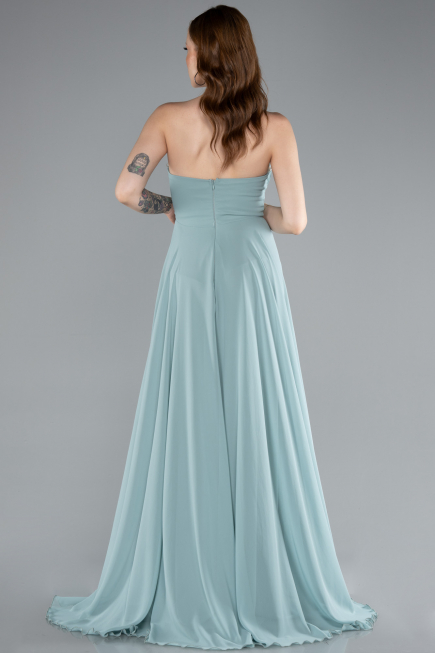 Long Mint Chiffon Prom Gown ABU4966