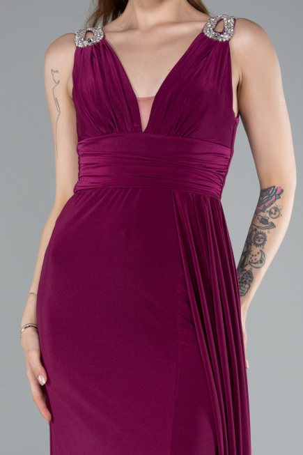 Long Plum Evening Dress ABU4967