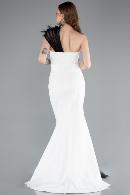 Long Black-White Evening Dress ABU4969