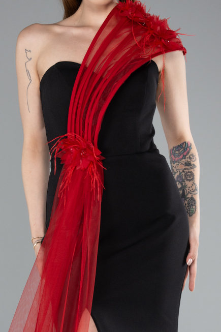 Long Black-Red Evening Dress ABU4969