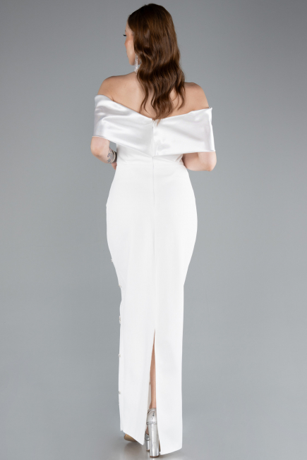 Long White Evening Dress ABU4973