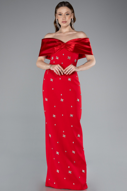 Long Red Evening Dress ABU4973
