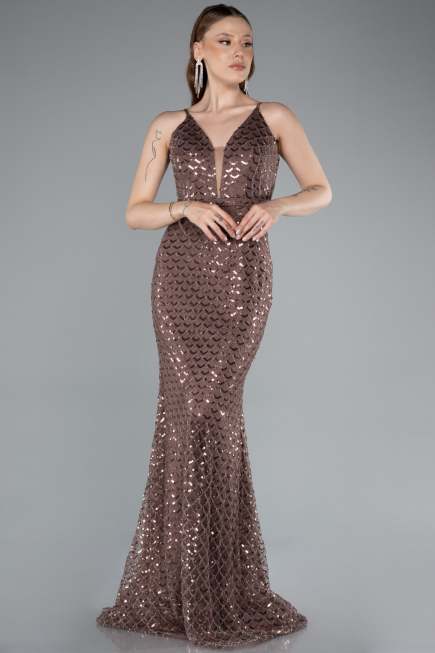 Long Brown Evening Dress ABU4980