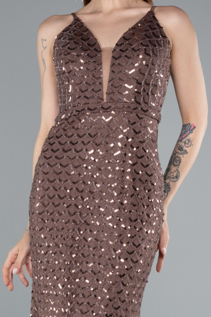 Long Brown Evening Dress ABU4980