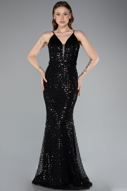 Long Black Evening Dress ABU4980