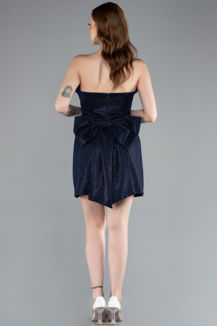 Mini Navy Blue Cocktail Dress ABK2354