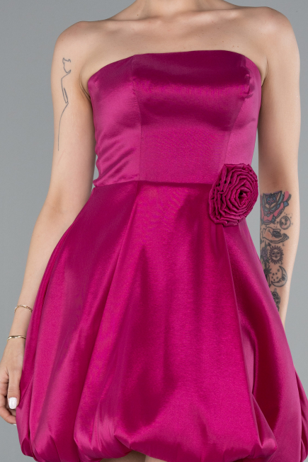 Fuchsia Strapless Balloon Skirt Short Prom Dress ABK2360