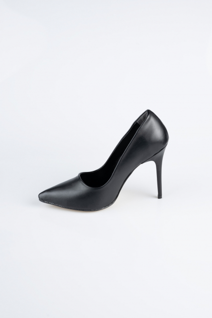 Black Leather Stiletto AB1140