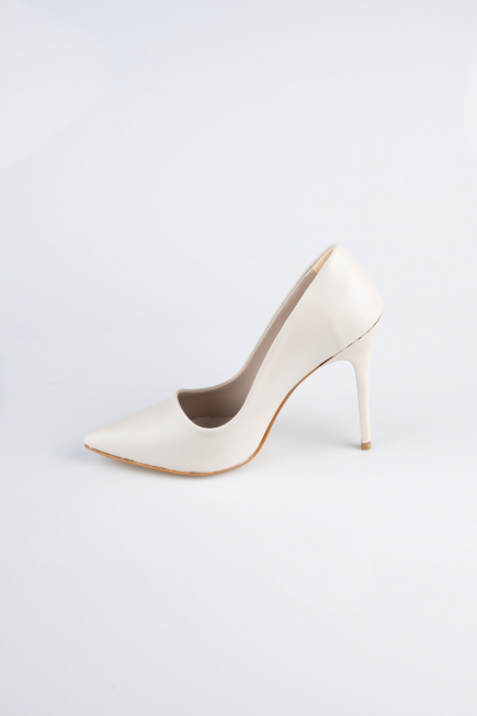 Beige Leather Stiletto AB1140