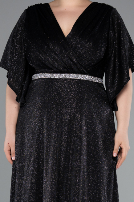 Long Black Formal Plus Size Dress ABU4914