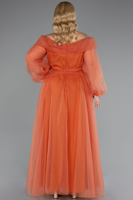 Orange Long Oversized Evening Dress ABU1535