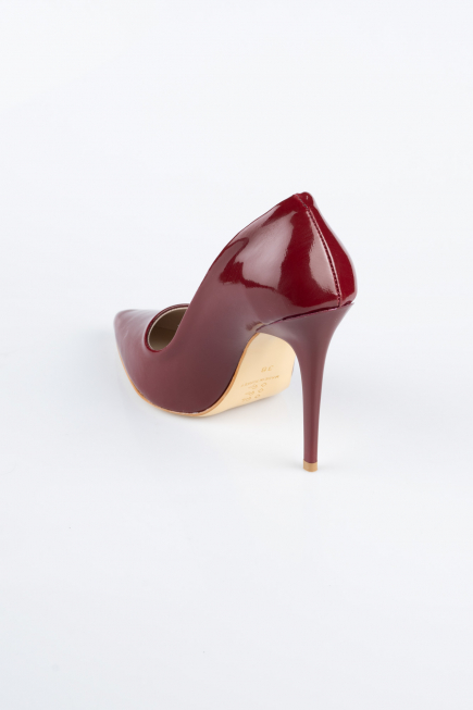 Burgundy Patent Leather Stiletto ABR1140