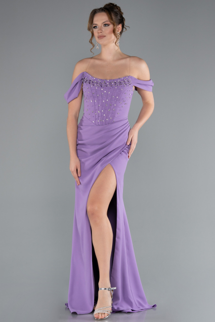 Long Lilac Evening Dress ABU5016