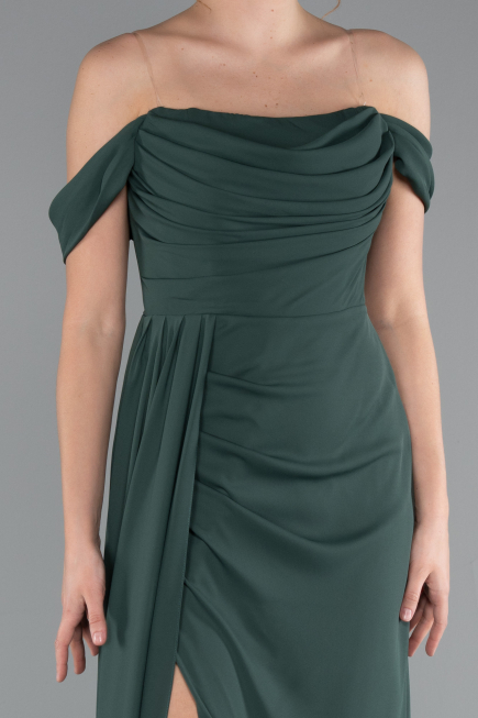 Long Emerald Green Chiffon Evening Dress ABU4925