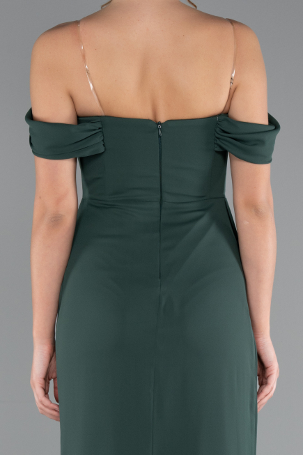 Long Emerald Green Chiffon Evening Dress ABU4925
