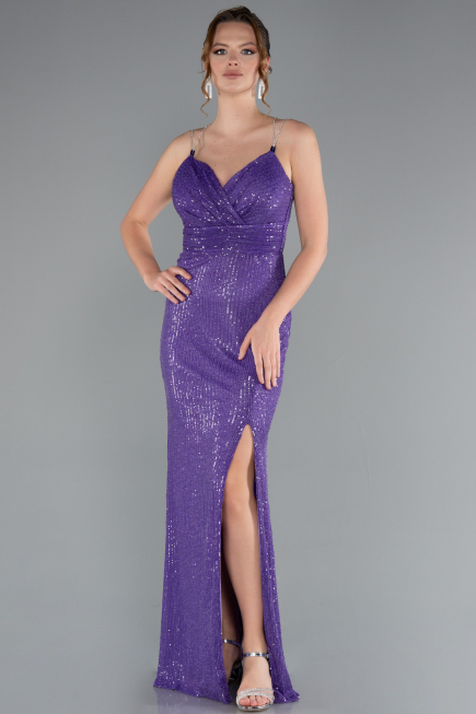 Purple Long Mermaid Evening Gown ABU3768